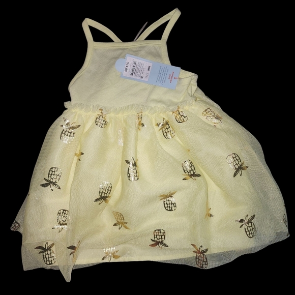 Cat And Jack Yellow Pineapple Print Dress 18months - Picture 1 of 2